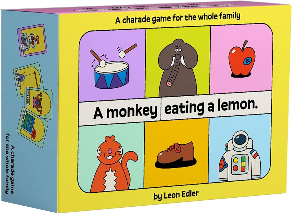 A monkey eating a lemon
