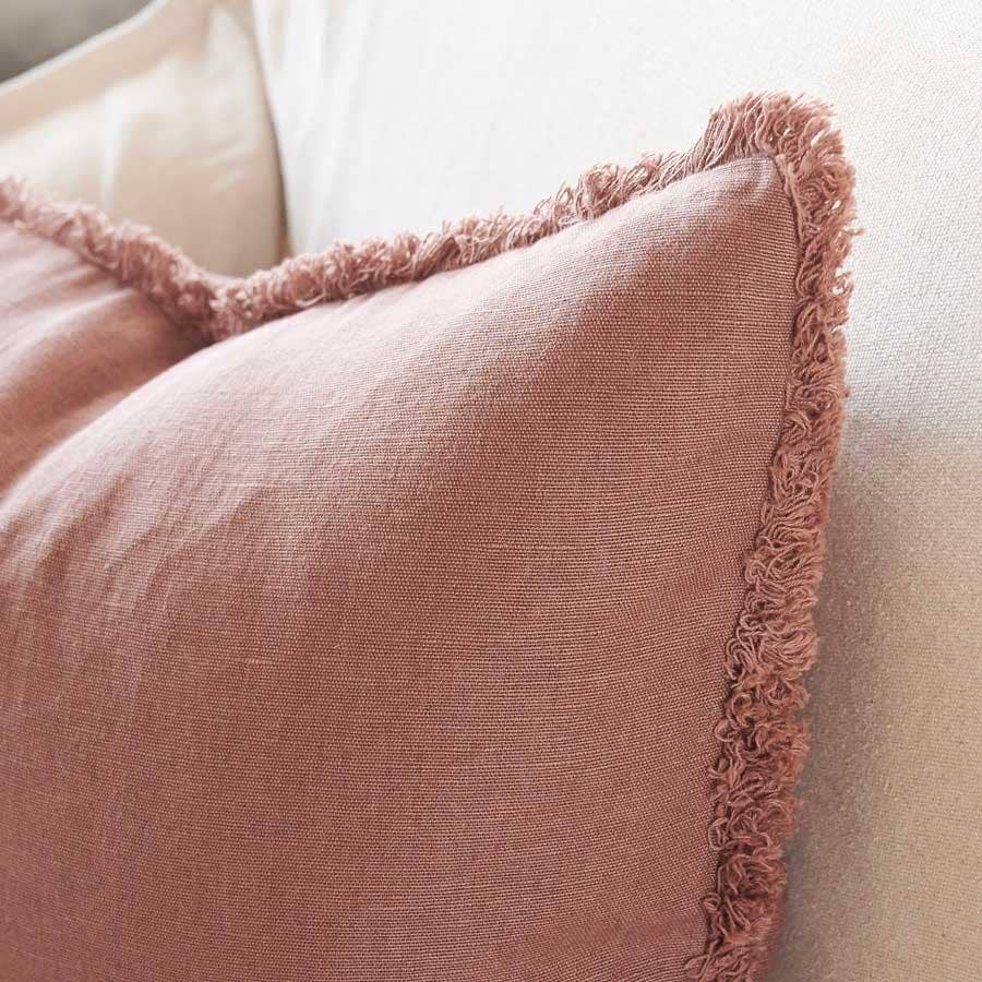 Luca® Boho Linen Cushion Desert Rose 40x60cm