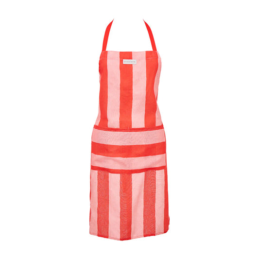 Apron - Linen - Red Stripe