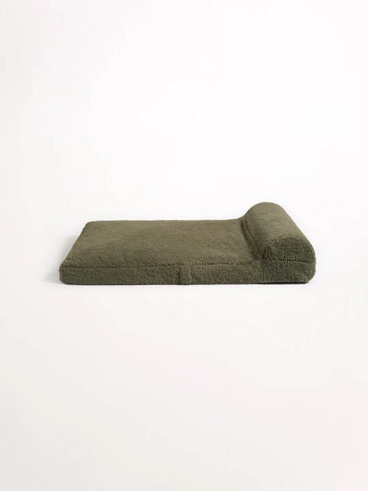 Faux Fur Pet Bed - Olive Large