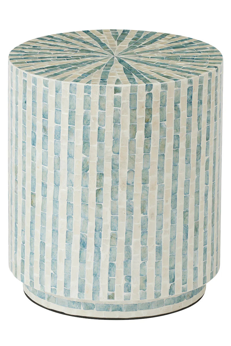 Bari Inlay Stool Sky Blue