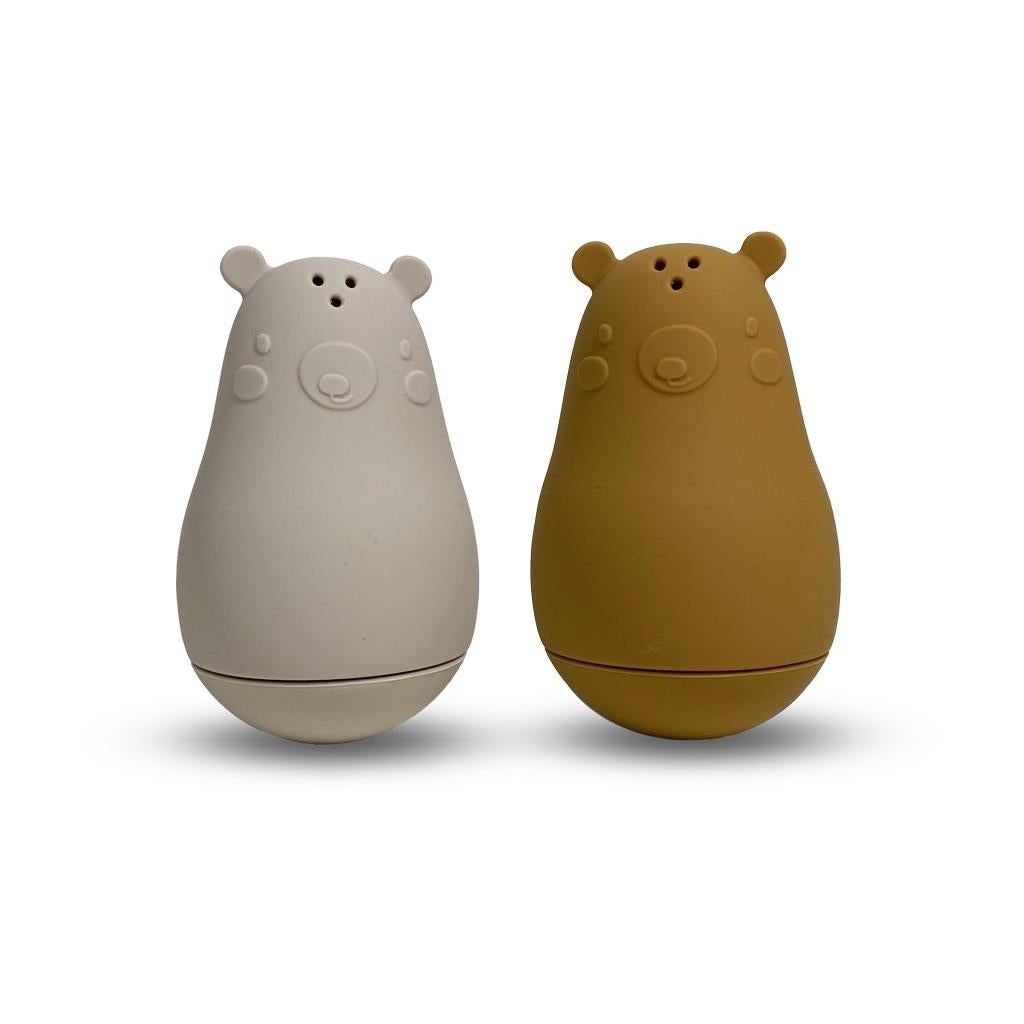Joa Silicone Bath Toy 2-pack - Cream / Brown Mix