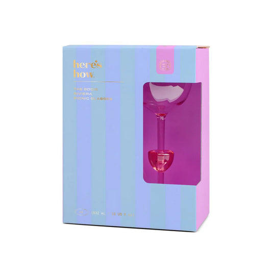 Here's How Bodie Riviera Glass Set (Lilac and Orange)