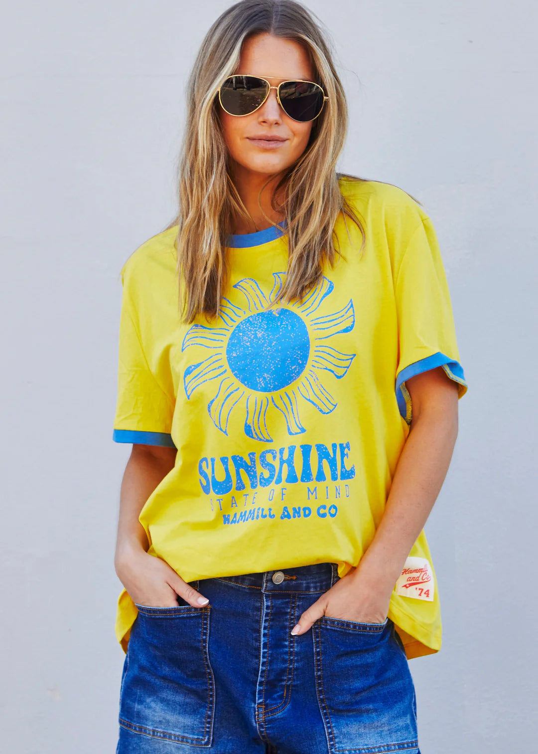 Sunshine State of mind ringer tee - yello