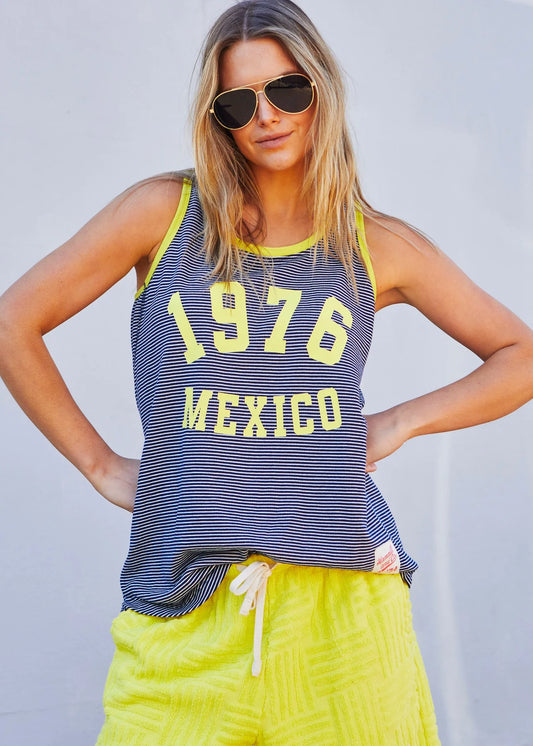 Salt & Sunshine Mexico tank - navy/yellow