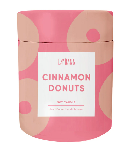 Wooden wick candle  - Cinamon Donuts