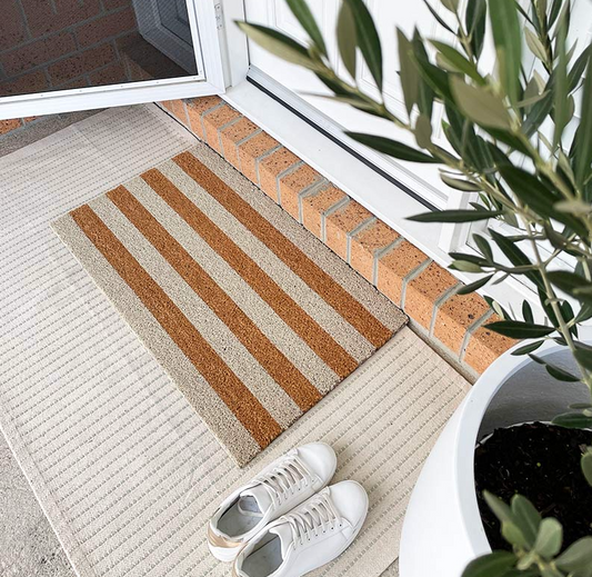 Stripes Sand Door Mat