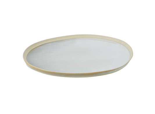 White 35cm Stoneware Serving Platter