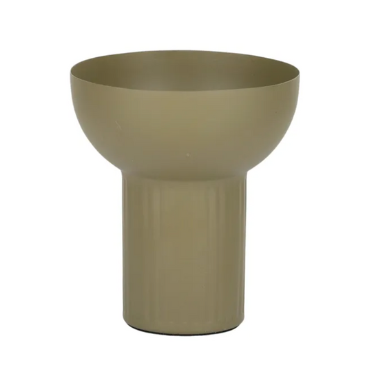 Razzel Metal Vase 10x12cm Olive