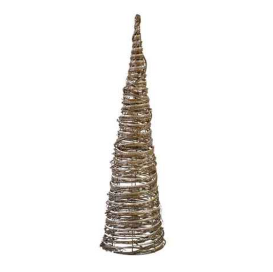 Cone Tree LED Rattan 80 Natural