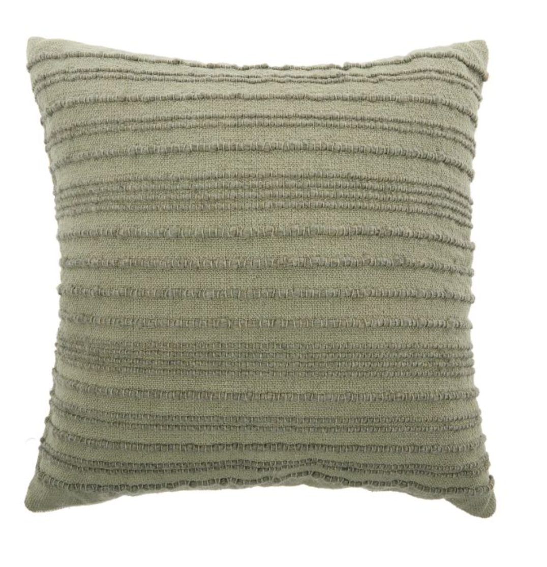 Amalfi Kelly Cushion Ivory and Sage 10x50x50cm