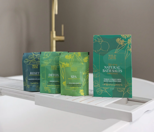 Wild Emery Natural Bath Salts Three Pack