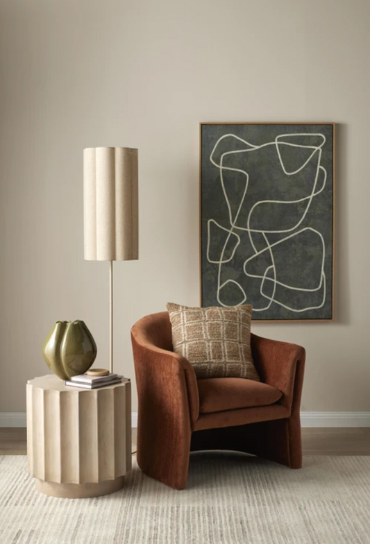 Amalfi Talstone Linen Floor Lamp