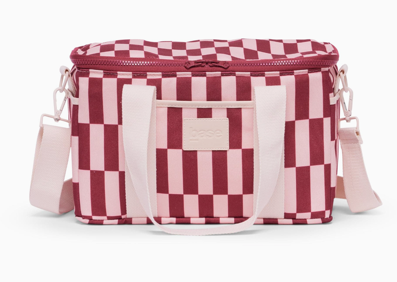 Midi cool base - burgundy/peony check