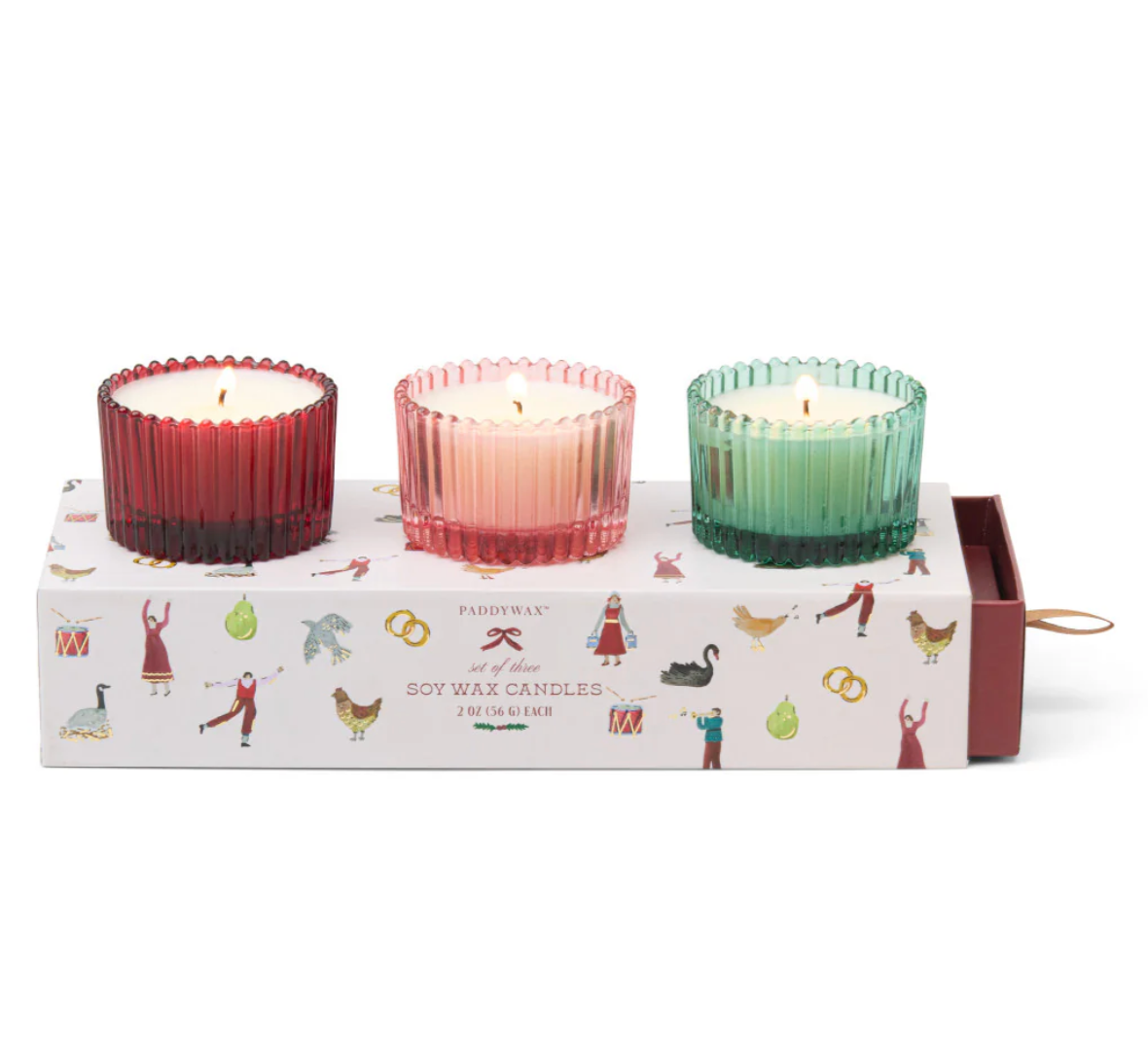 Paddywax 12 Days of Christmas Candle Trio 3 x 56g