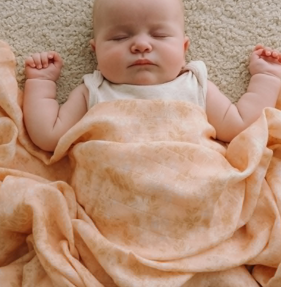 Wild Peony Organic Muslin Wrap Swaddle