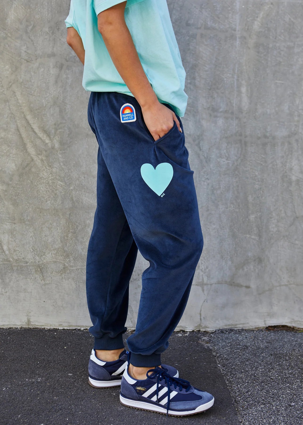 Velour track pants