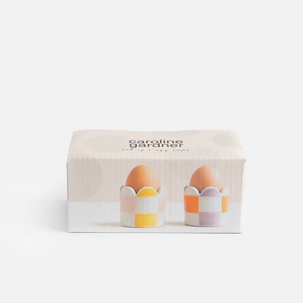 Multi-check set of 2 Egg Cups