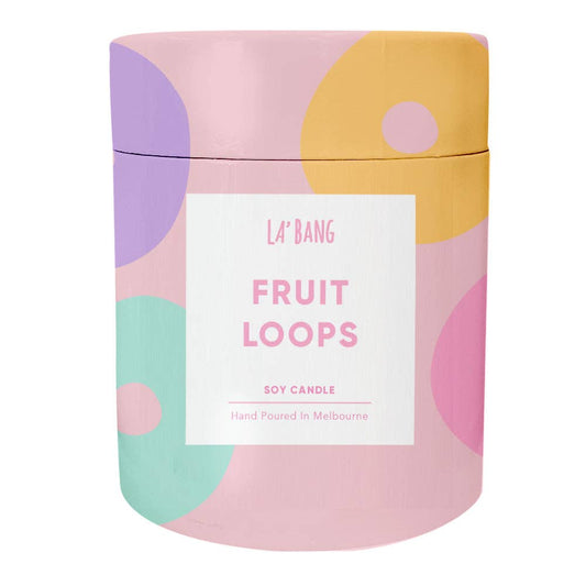 Wooden wick Candle - Fruit Loops - limited edition