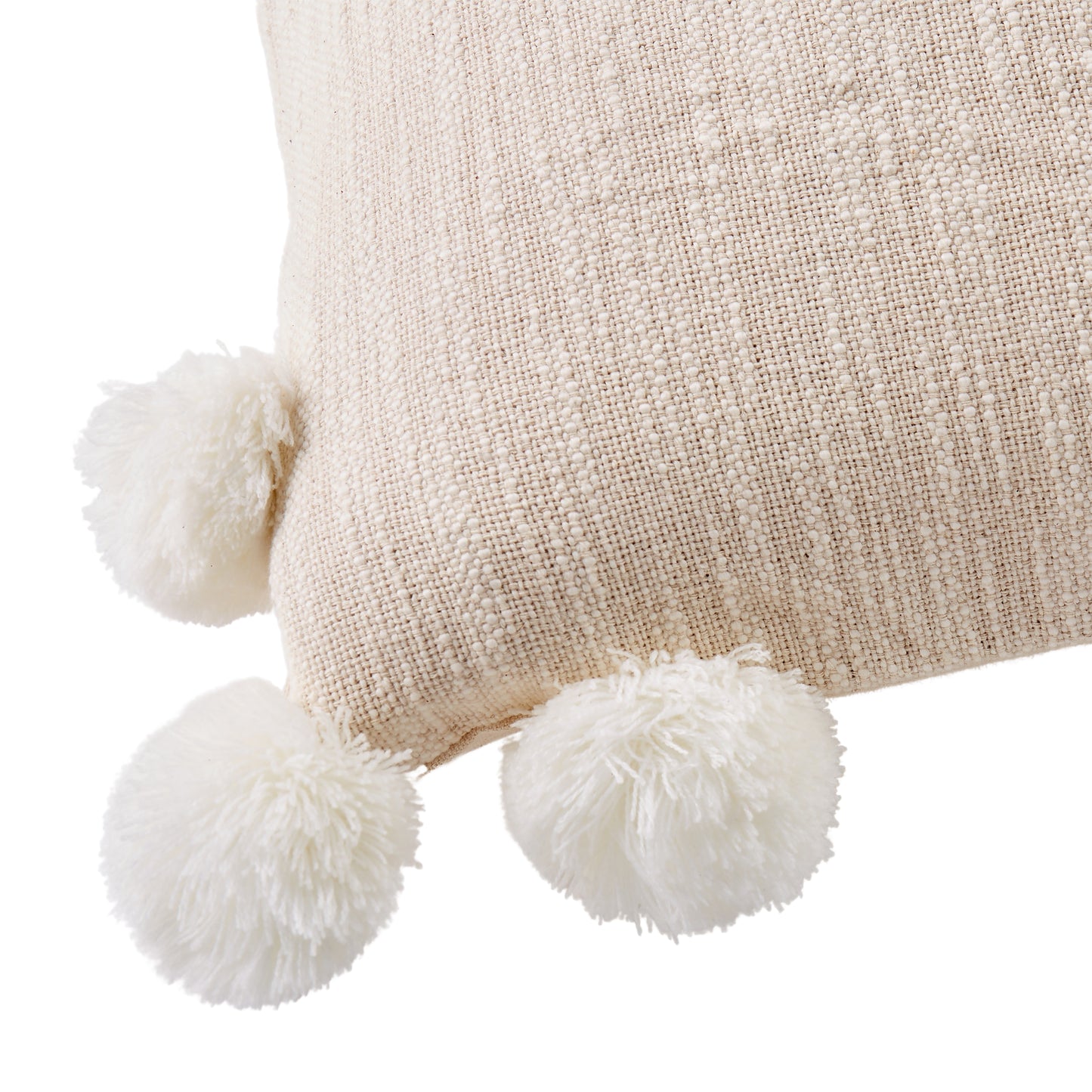 Woven Pom Pom Cushion