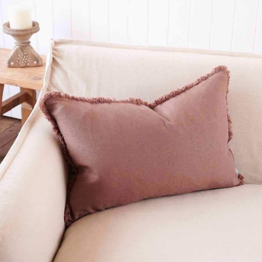 Luca® Boho Linen Cushion Desert Rose 40x60cm