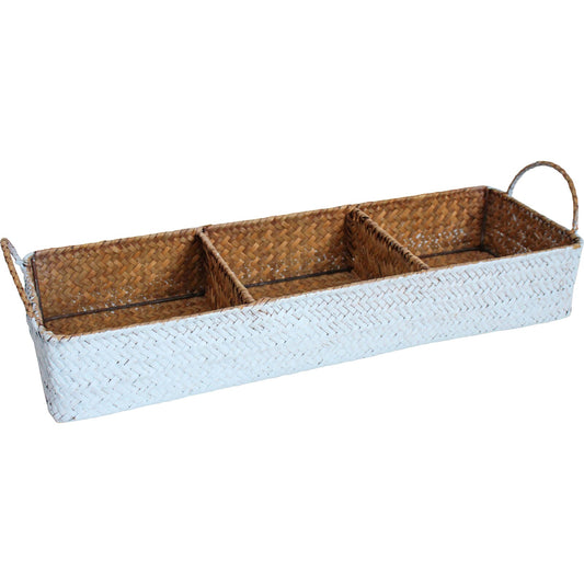 Storage Tray Triple Nat/White