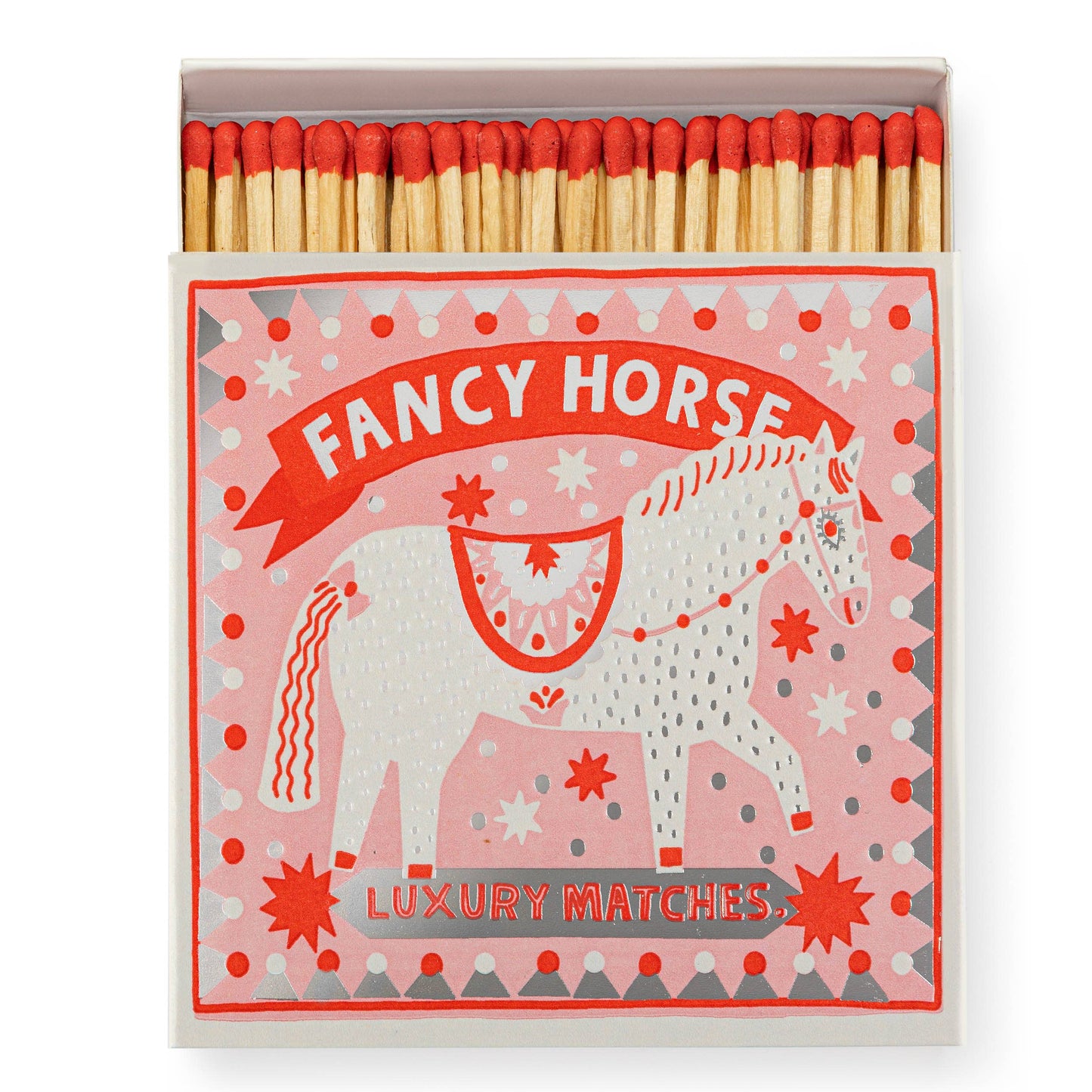 Fancy Horse Luxury Matches Square Matchbox