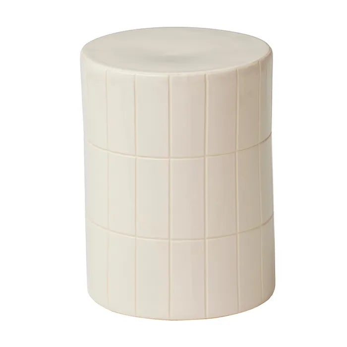 Boyd Ceramic Tile Stool 33x44cm Ivory