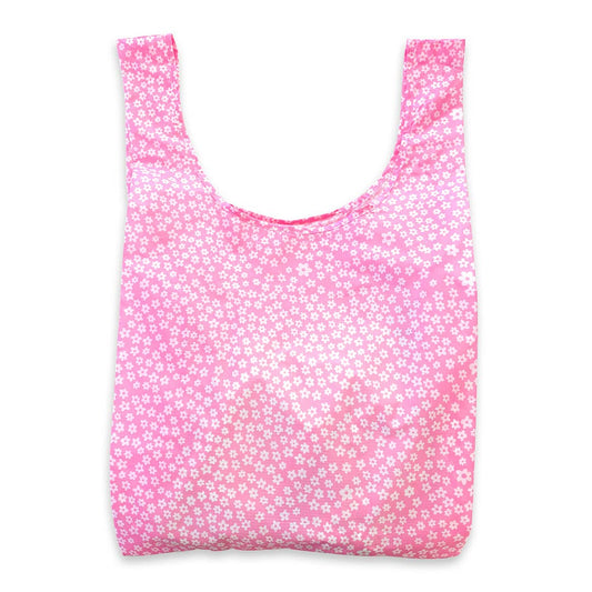 Pink Daisy Flowers - Foldable Shopper Bag