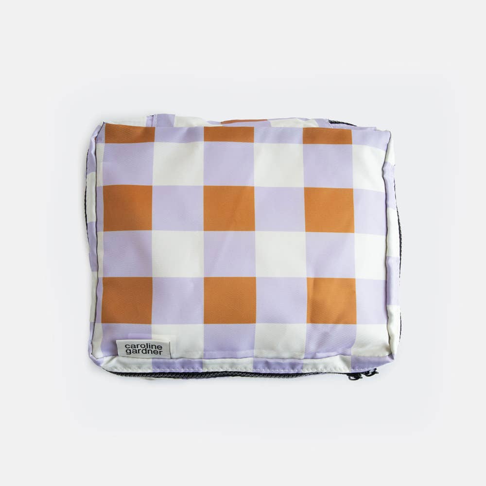 Multi Flower/Check Set Of 3 Packing Cubes