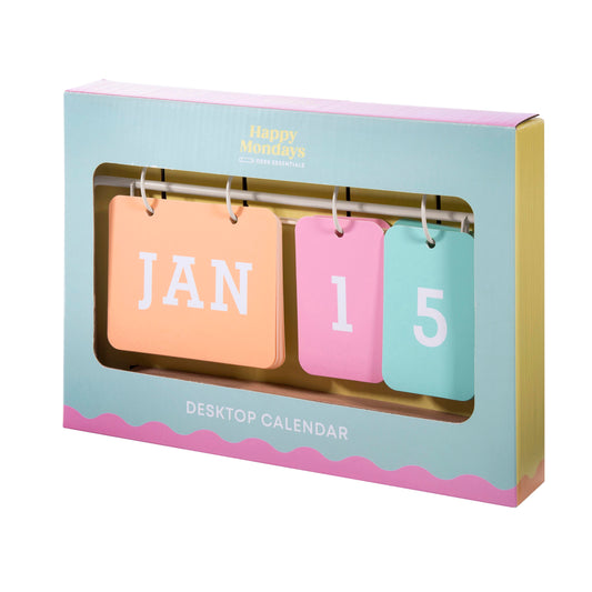 Happy Mondays Desktop Calendar 25x3.1x14cm