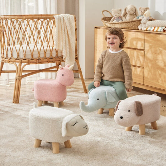 Bouclé Kids Stool