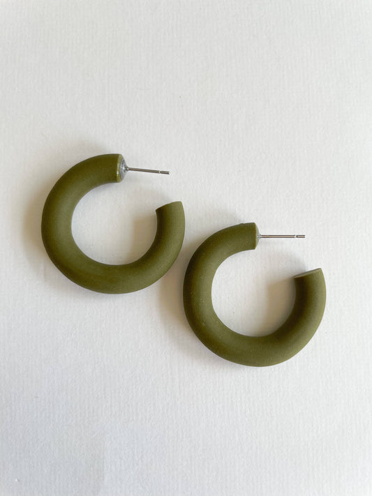 Ellory Hoops in Olive: Small